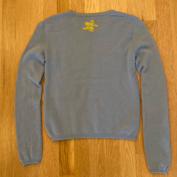 Weekend Max Mara Womens Light Blue Cashmere Crew Neck Sweater / Size S - Picture 4 of 9